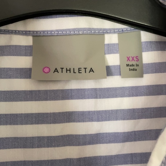 ATHLETA Blue & White Stripe Tunic Top Sz XXS EC! - Picture 6 of 9